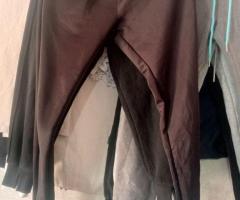 black weat pants