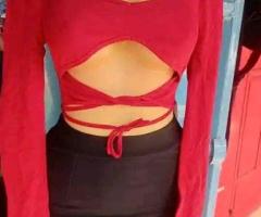 Red crop top