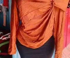 Brown crop top
