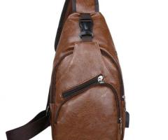 Charging port Men's chest bag
